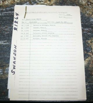 Rare Vintage Northern Pacific Employee Documents Paperwork/file 1950 