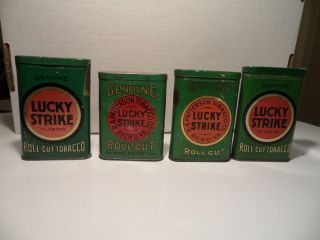 Lucky Strike Pocket Tobacco Tins