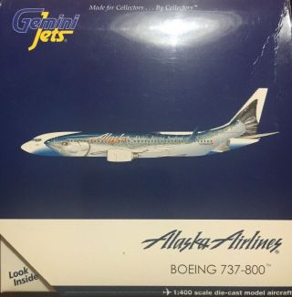 Gemini Jets 1/400 Alaska Airlines 737 - 800wl N559as Gjasa1238 Salmon Livery