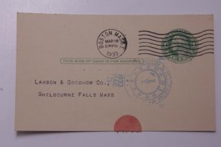 1933 Lamson Goodnow Post Card Busy Bee Hardware Detroit Stamped Ephemera L906b