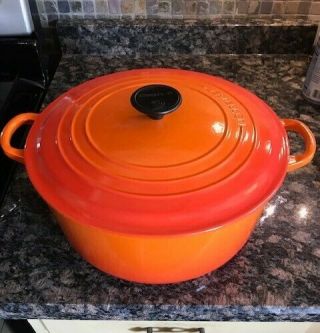 Le Creuset Orange Dutch Oven Pot 28 Twice Slightly