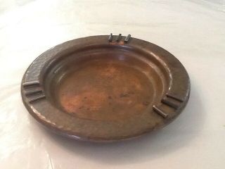 Vintage Brass Copper Mid - Century Smoking Stand Or Stand Alone Ash Tray
