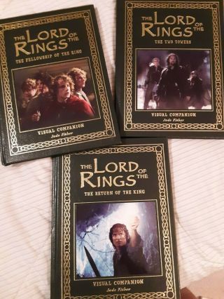 Lord Of The Rings " Visual Companion 3 Volume Set " Easton Press Leather