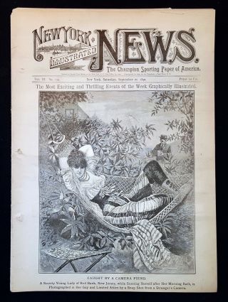 Rare 1890 York Illustrated News Sept 20 Yellow Journalism Police Gazette