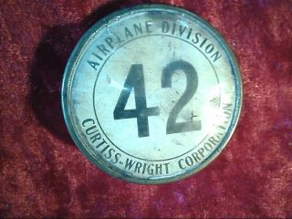 Curtiss - Wright Corp.  Airplane Division 42 Pin/ Badge