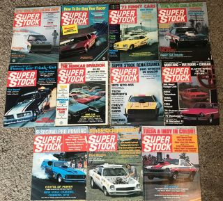 Stock & Drag Illustrated Magazines 11 Issues 1973 Good/vg