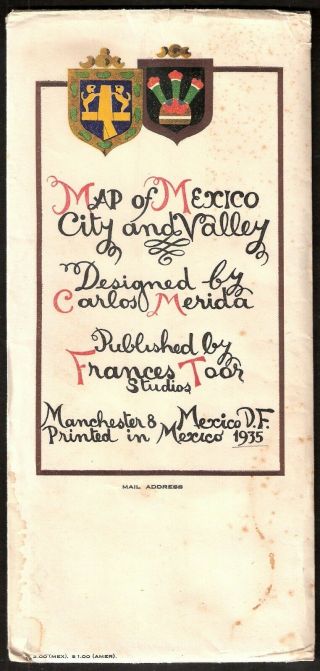 POSTER - pictorial map of Mexico City,  Carlos Merida artist,  1935 4