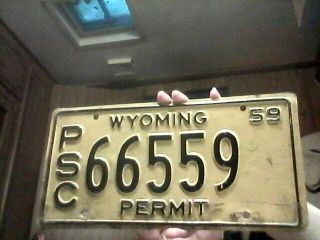 1959 Wyoming License Plate