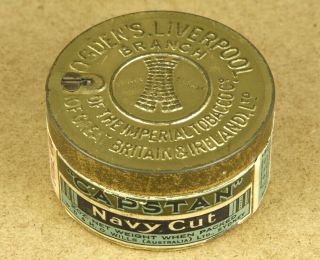 Capstan Navy Cut Vintage Antique Empty Tobacco Tin 69mm