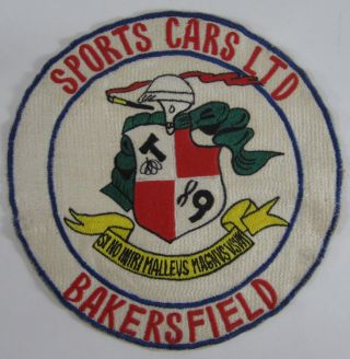 Vintage Sports Car Club Bakersfield Patch Rally Racing Embroidered Large 7.  5 "