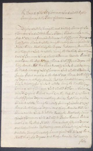 Deed For Land In Secaucus Nj Deed For 2,  200 Acres Along Hackensack River C.  1765