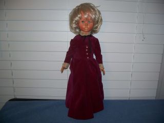 Vintage 1966 Italocremona Italian Doll W/ Long Eye Lashes 17 1/2 "