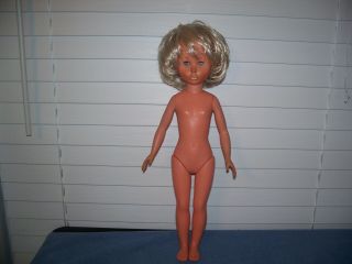 Vintage 1966 Italocremona Italian Doll w/ Long Eye Lashes 17 1/2 