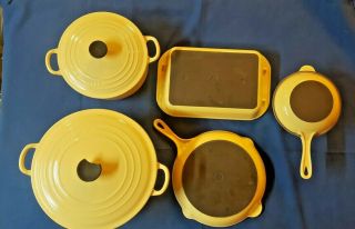 Set Of 5 Le Crueset Cast Iron Cookware