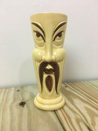 Vtg Orchids Of Hawaii Fu Manchu Tiki Glass/vase/mug Japan 1982