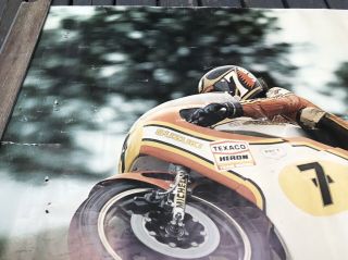 1978 Suzuki GP Barry Sheene Racing Poster Flat Track Huge Size Vintage 4