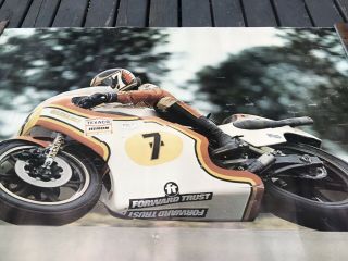 1978 Suzuki GP Barry Sheene Racing Poster Flat Track Huge Size Vintage 5