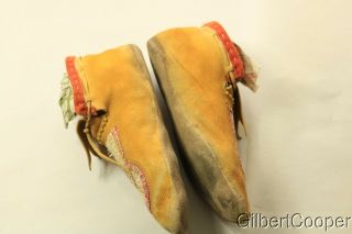SIOUX QUILLED AND BEADED MOCCASINS 3