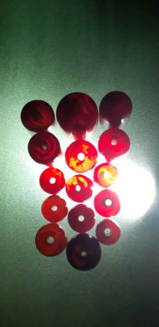 Antique Faturan Cherry Amber Beads With Clouds 58.  4 Grams. 11