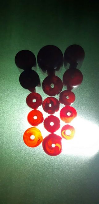 Antique Faturan Cherry Amber Beads With Clouds 58.  4 Grams. 7