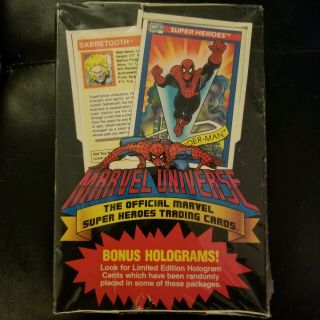 1990 Impel Marvel Universe Series 1 Trading Card Factory Box With 36 Pack