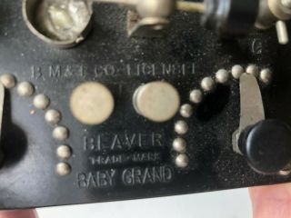Antique Beaver Baby Grand Crystal Radio.  Bakelite/Wood Base.  Pocket Size. 2