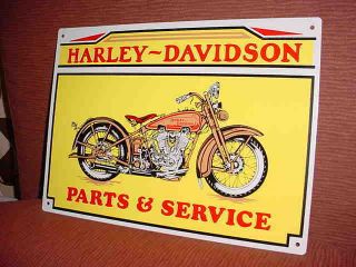 Classic Old School Harley Davidson Tin Sign 10 " X 14 " Motorcycle Sign Gas & Oil
