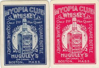 Alcohol Ads.  - Myopia Club - Whiskey - Set 2 - Single Vintage Swap Playing Cards