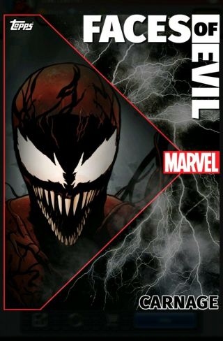 Rare Carnage Motion Faces Of Evil Foe Topps Marvel Collect