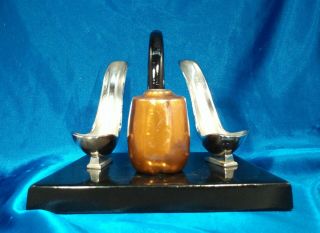 Ronson Pipe Striker And 2 Pipe Holders,  Art Deco 1930 