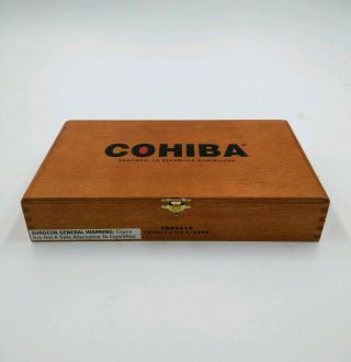 Cohiba Wood Cigar Box Empty Made In Dominican Republic Robusto Stash/storage