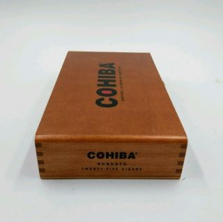 Cohiba Wood Cigar Box Empty Made In Dominican Republic Robusto Stash/Storage 4
