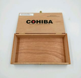 Cohiba Wood Cigar Box Empty Made In Dominican Republic Robusto Stash/Storage 5