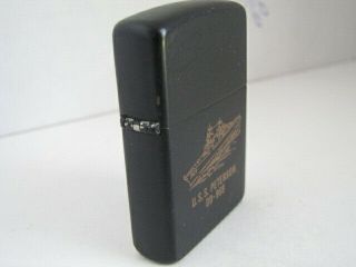 USS Peterson DD - 969 Black Matte ZIPPO Lighter Double Sided US Military Vintage 2