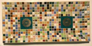 Vintage 1960s Mid Century Modern Georges Briard Mosaic Tile Tray 17 " X8 "