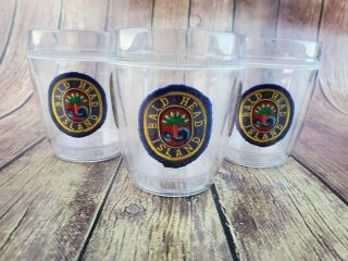 Bald Head Island North Carolina Embroidered Patch Double Wall Tumbler Cup Qty 3