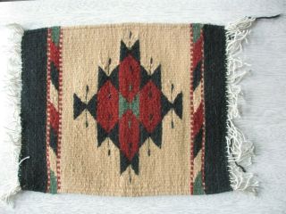 Small Vintage Colorful Southwest Navajo Indian Style Textile Rug Or Wall Hanging