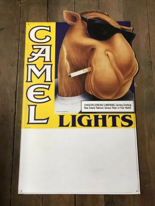 Vintage 1993 Joe Camel Cigarettes Metal Sign Winston Chesterfield Lucky Strike