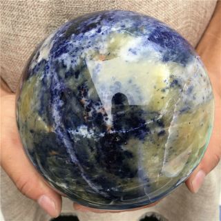 7.  85lb Natural Sodalite Sphere Quartz Crystal Ball Healing 137mm Hop179