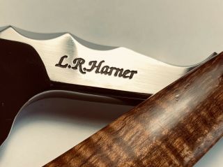 L.  R.  Harner Custom 9/8,  Straight Razor W/Worked Spine.  Shave Ready 2