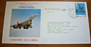 1977 Concorde Performance Test Flights Series 424 - 427 Flown Cover
