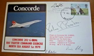 1979 Concorde 202 G - Bbdg Raf Fighter Command Exercise Multi Signed Cover