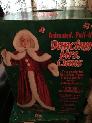 Animated Dancing Mrs Claus Winter Wonderland 5 Ft Box Christmas Life Size