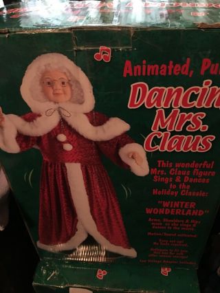 Animated Dancing Mrs Claus Winter Wonderland 5 Ft Box Christmas Life Size 3
