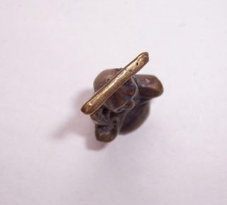 Vintage 1930s BRASS LUCKY CORNISH PIXIE/Pisky PIPE TAMPER/Wax Seal/Fob Charm 4