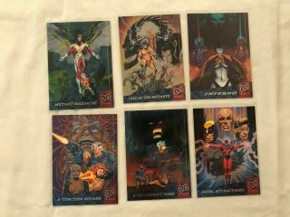 1994 Fleer Ultra X - Men Silver X - Overs Trading Card Chase Set Of 6,  Extra