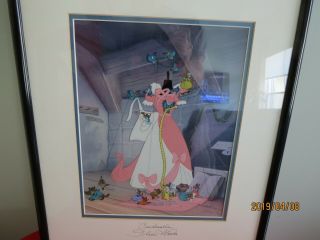 Disney Limited Edition Sericel Art A Lovely Dress For Cinderelly - Signed