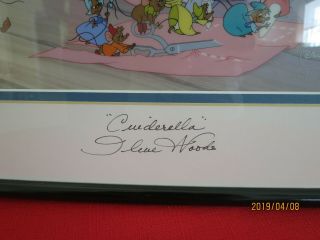 DISNEY LIMITED EDITION SERiCEL ART A LOVELY DRESS FOR CINDERELLY - SIGNED 2