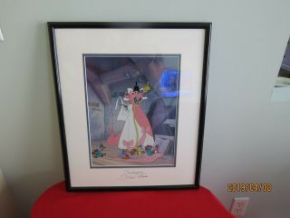DISNEY LIMITED EDITION SERiCEL ART A LOVELY DRESS FOR CINDERELLY - SIGNED 3