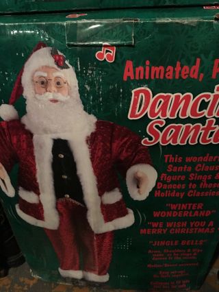Santa Claus 5 Ft Animated Singing Dancing Life Size Christmas Box Display